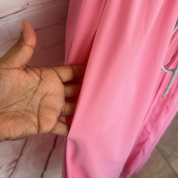 RARE 70’s VANITY FAIR BARBIECORE pink gown/lounge wear maxi dress SZ M VTG ROBE - Picture 8 of 11